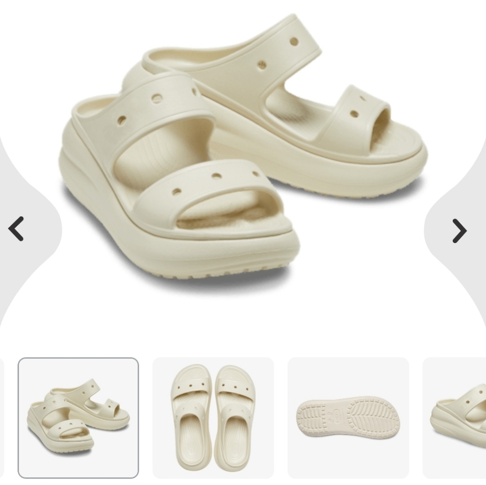 CROCS White Sandals with Colorful Charms